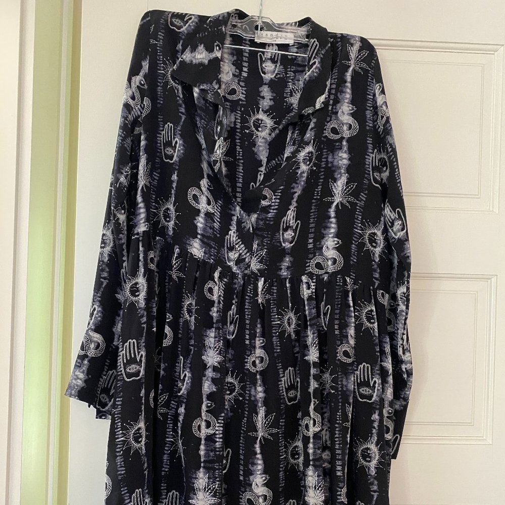 Sandro Ring Dress - Black and White
